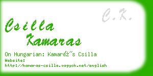 csilla kamaras business card